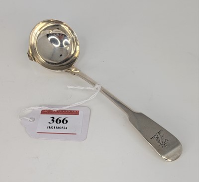 Lot 366 - A George IV Irish silver ladle in the Fiddle...