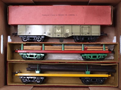 Lot 245 - Three Hornby 0-gauge bogie wagons: 1934-6 No.2...