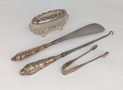 Lot 375 - A late Victorian shoe horn with matching...