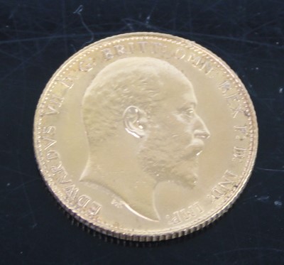 Lot 417 - An Edward VII gold full sovereign 1910