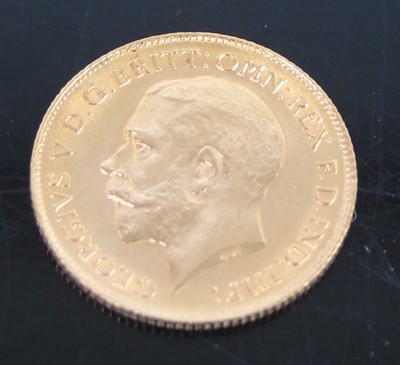 Lot 418 - A George V gold half sovereign 1913