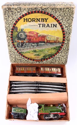 Lot 299 - Hornby No.1 Passenger set box containing 0-4-0...