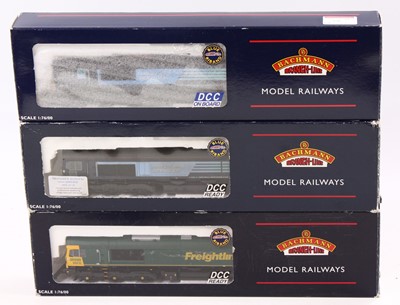 Lot 539 - Three Bachmann Branch-line class 66 diesel...