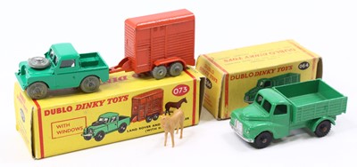 Lot 559 - Two Dublo Dinky Toys: 064 Austin Lorry, green,...