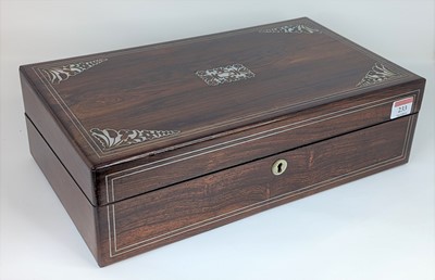 Lot 233 - A Victorian rosewood and mother of pearl...