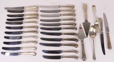 Lot 319 - A collection of silver and silver handled...