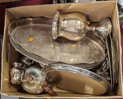 Lot 237 - A collection of silver plated items, to...