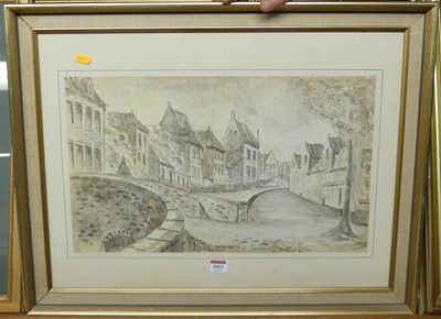 Lot 1015 - A Turner - Quay de la Main d'Or, ink and...