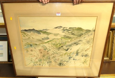 Lot 1020 - Adela Coit - Sand Dunes, watercolour, wash,...