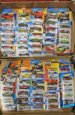 Lot 1539 - Two trays of Matchbox and Hot Wheels modern...