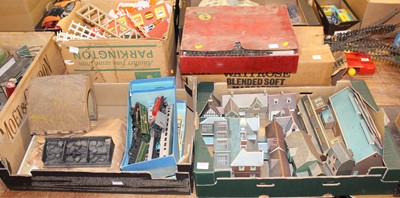 Lot 1571 - Five boxes of 00 and 0 gauge model trains, to...