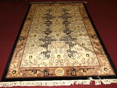 Lot 1174 - A Chinese cream ground Superwash carpet, 275 x...