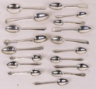 Lot 440 - Six silver teaspoons, various dates and makers,...