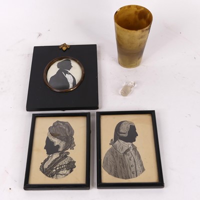 Lot 450 - A late 19th century silhouette portrait...