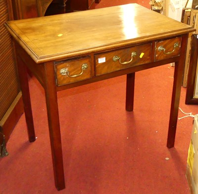 Lot 1211 - A 19th century mahogany three drawer side...