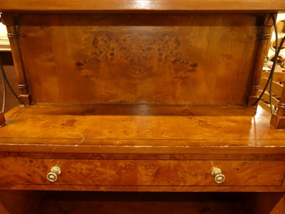 Lot 1155 - An Edwardian low two drawer side table;...