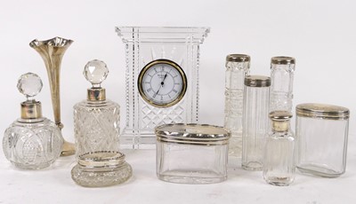 Lot 466 - A Waterford Crystal mantel clock having quartz...