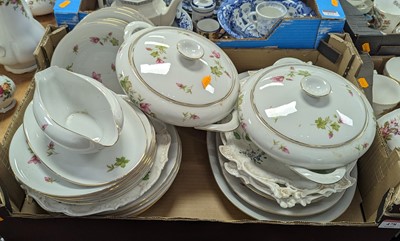 Lot 478 - A Krister floral decorated part dinner service,...