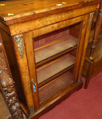 Lot 1300 - A Victorian figured walnut, gilt metal mounted...