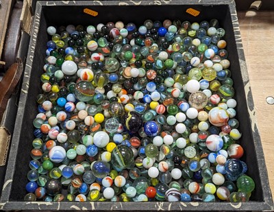 Lot 484 - A collection of glass marbles