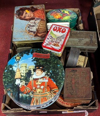 Lot 523 - A collection of vintage advertising tins, to...