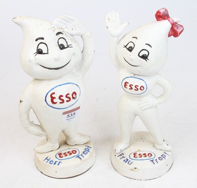 Lot 535 - A pair of reproduction painted metal ESSO...