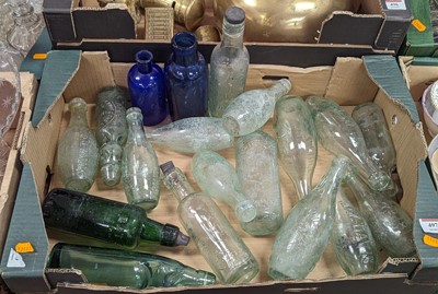 Lot 497 - A collection of vintage glass bottles to...