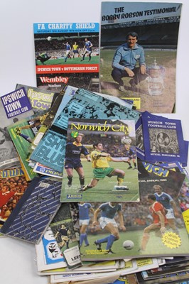 Lot 572 - A collection of vintage football programmes,...