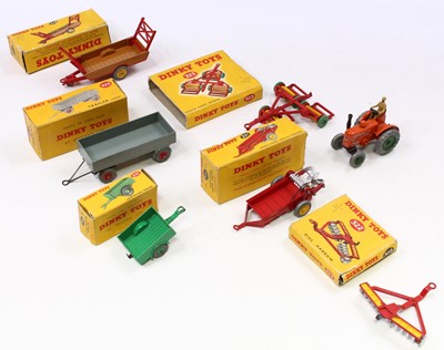 Lot 1529 - Dinky toys group of six boxed farm related...