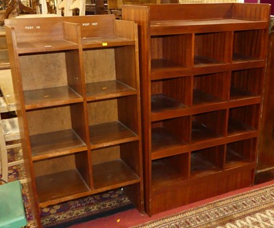 Lot 1313 - Two contemporary hardwood free standing banks...