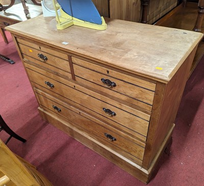 Lot 1368 - An Edwardian satin walnut squarefront chest of...