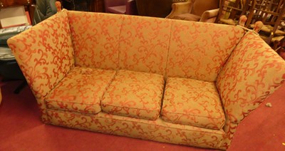 Lot 1344 - A red floral needlework upholstered...