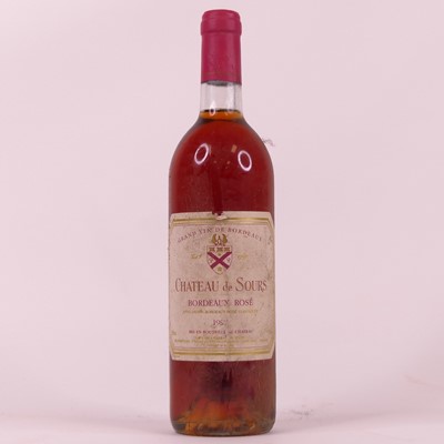 Lot 1271 - Château de Sours Rosé, 1992, Bordeaux, ten...