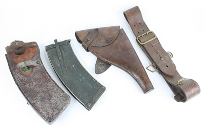 Lot 3340 - A WW I British Webley Mk VI brown leather...