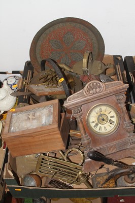 Lot 590 - Two boxes of miscellaneous items to include a...