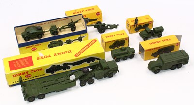 Lot 1454 - Dinky Toys group of 6 boxed military diecast...