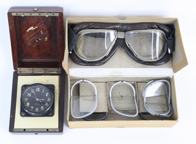 Lot 3339 - A pair of flying / motorcycle goggles, the...