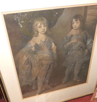 Lot 1129 - A Victorian heightened print of children;...