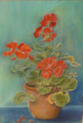 Lot 1145 - Gill Howe - Saffron Walden, pastel, 30 x 36cm;...