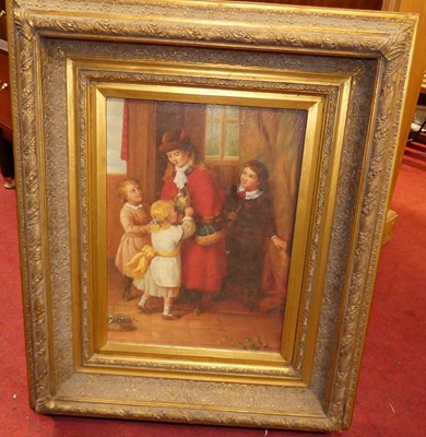 Lot 1161 - A pair of reproduction gilt framed oleograph,...