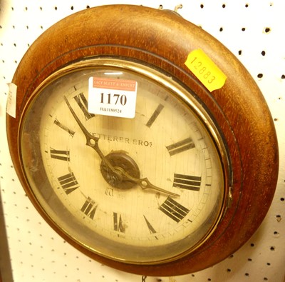 Lot 1170 - A Victorian postman's alarm clock, the white...