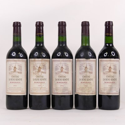 Lot 1098 - Chateau la Rose Reneve 2002 Bordeaux, five...