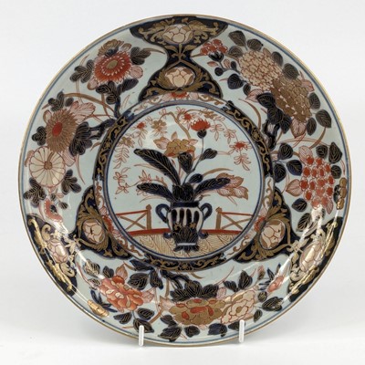 Lot 2362 - A Japanese Imari porcelain charger, 18th...