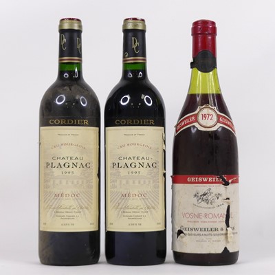 Lot 1106 - Geisweiler Vosne-Romanee 1972 Cote de Nuits,...