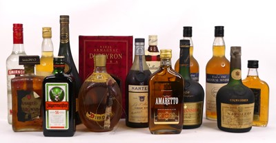 Lot 1449 - Mixed spirits, to include Ballantines Finest...