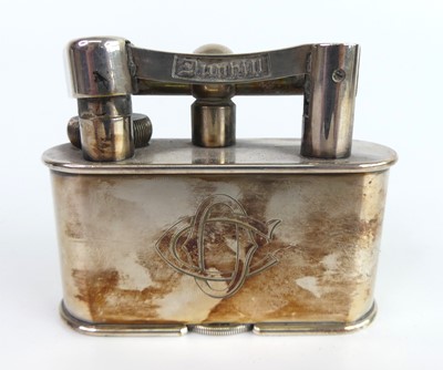 Lot 105 - An early 20th century Dunhill nickel plated...