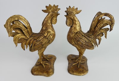 Lot 138 - A pair of 1960s Italian decorative gilt metal...