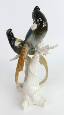 Lot 33 - Karl Ens - a pair of porcelain birds of...