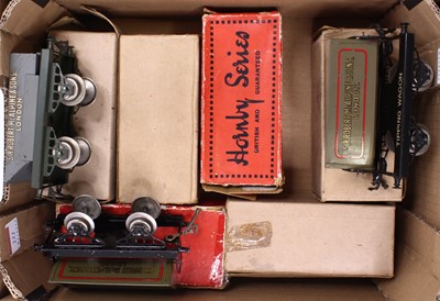 Lot 323 - Six early Hornby goods wagons, all open...