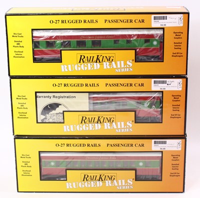 Lot 352 - Three Rail King Rugged Rails series Christmas...